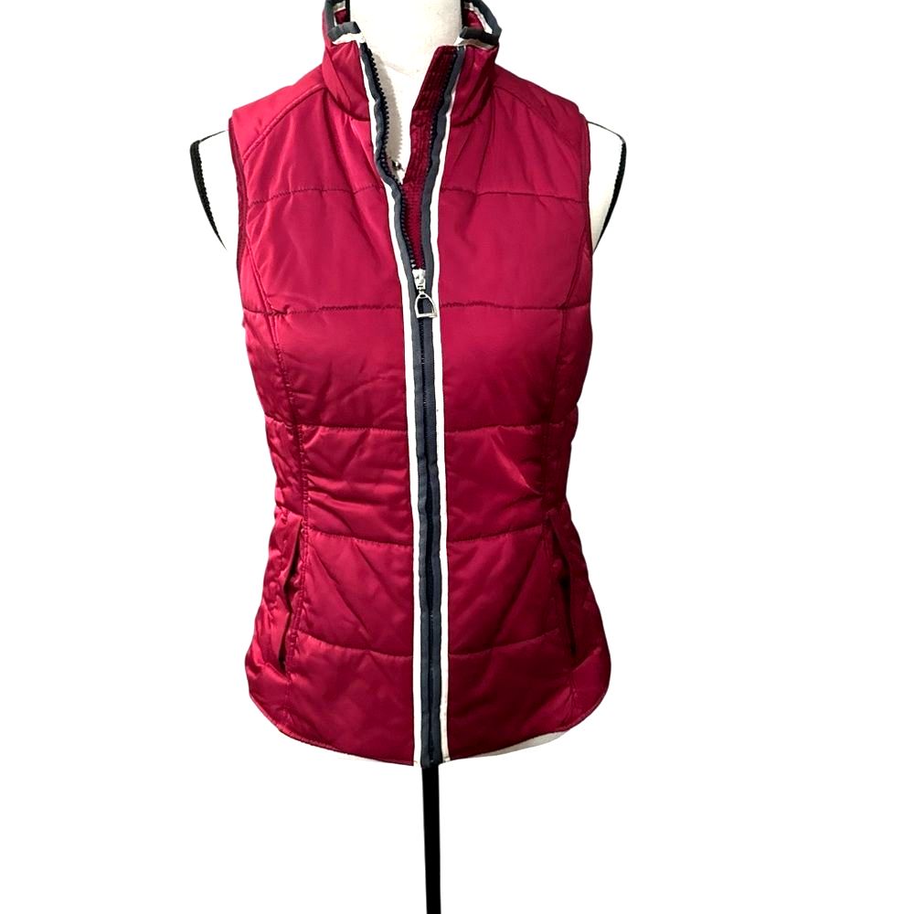 Ariat Red Quilted Puffer Vest Womens Small Lightweight Equestrian Outdoor